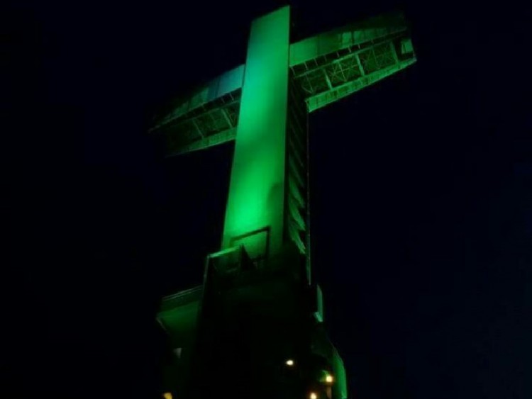 Misiones iluminó de verde la Cruz de Santa Ana, para acompañar a ... - Primera Edicion
