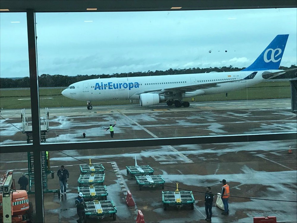 El primer vuelo Madrid-Iguazú aterrizó el pasado 2 de agosto (Foto: archivo/gentileza M.Antonowicz)