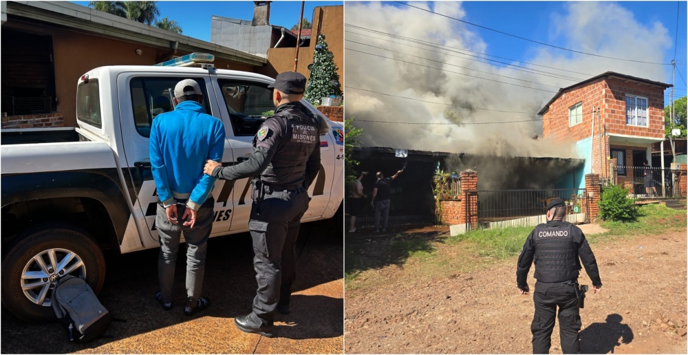 Detuvieron en Eldorado a un hombre acusado de incendiar la casa de su expareja