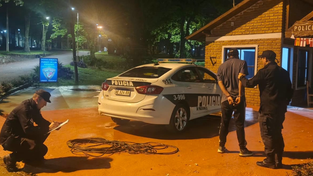Atraparon a un robacables en el Parque de las Naciones