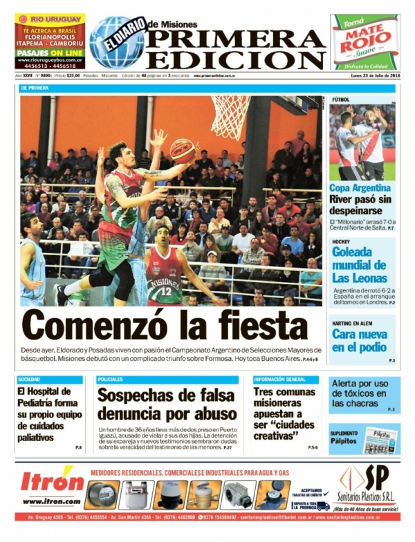 Tapa lunes 23 de julio de 2018