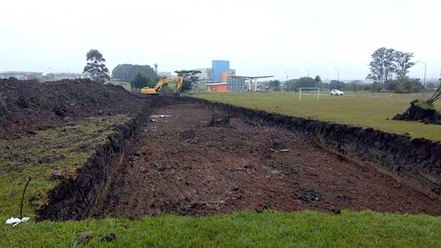 Avanzan trabajos para la pista sintética olímpica en el CePARD