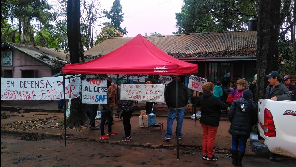 Protesta en Eldorado contra el ajuste en Agricultura Familiar