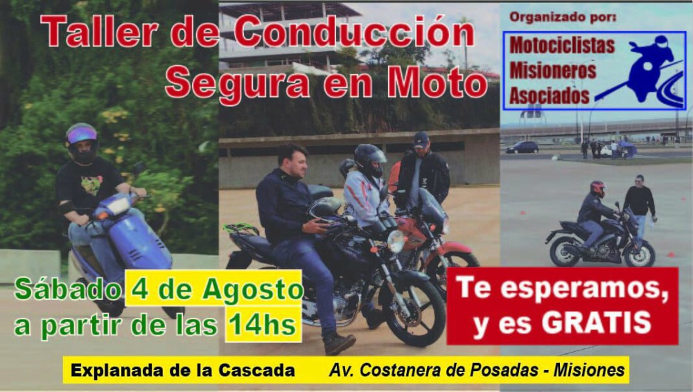 Taller gratuito para conducir motos