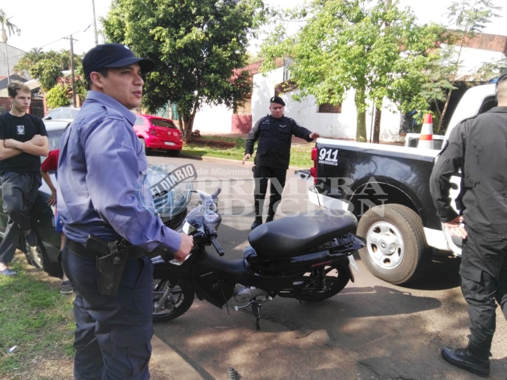 Un motociclista herido tras colisión en Posadas