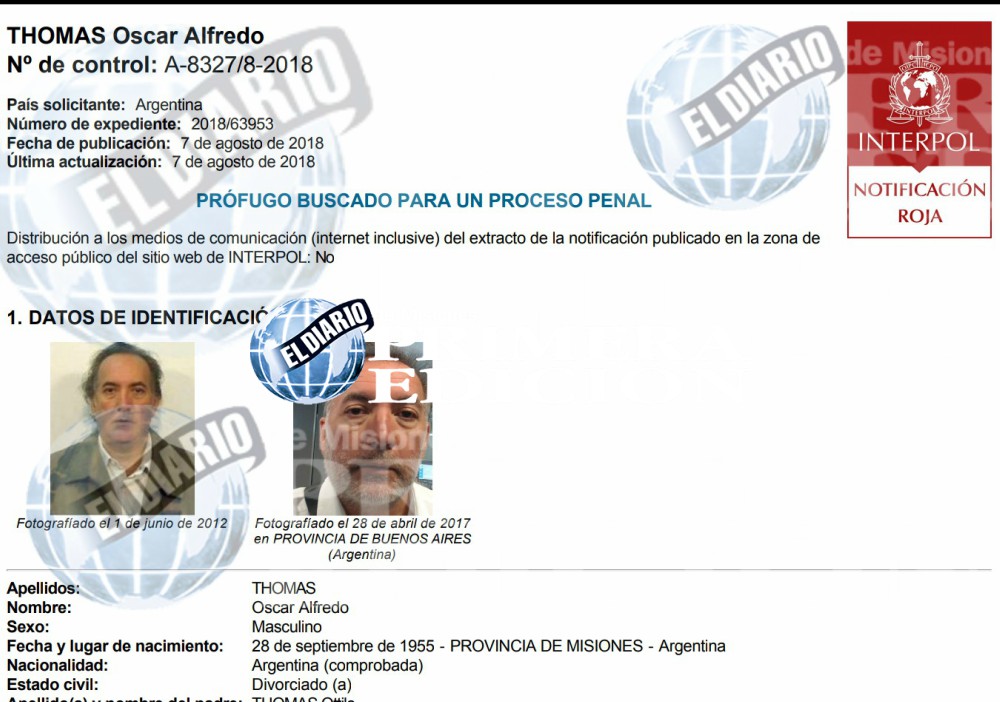 Bonadio pidió la captura a Interpol del misionero Oscar Thomas