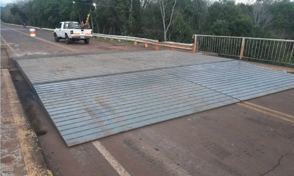 Se normalizó la circulación por el puente sobre el Arroyo Cuña Pirú II