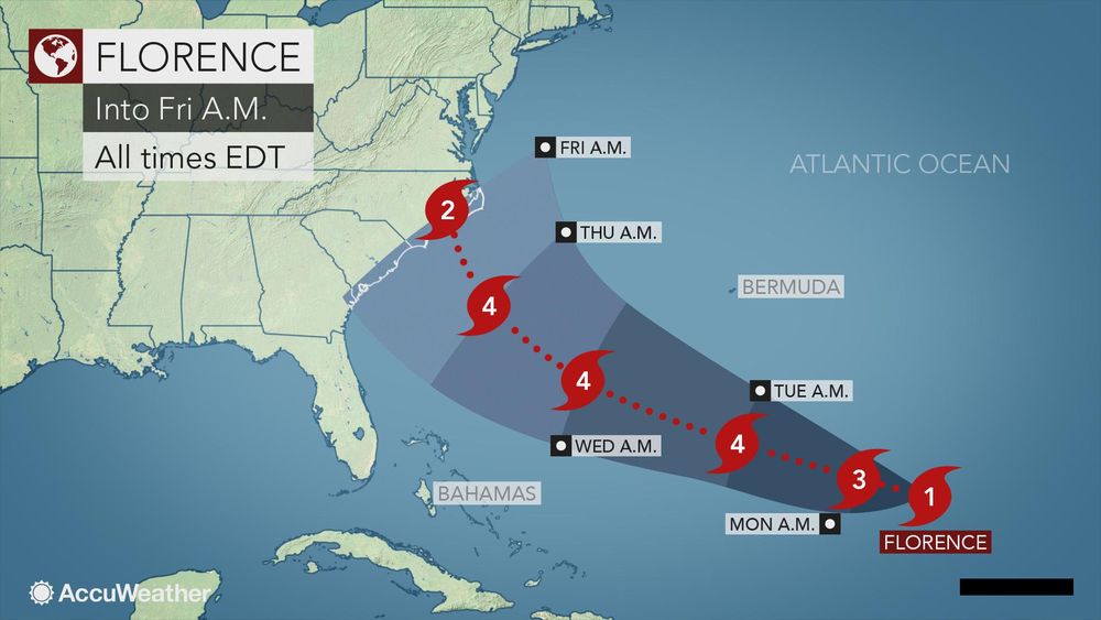 Estados Unidos se prepara para el impacto del huracán Florence
