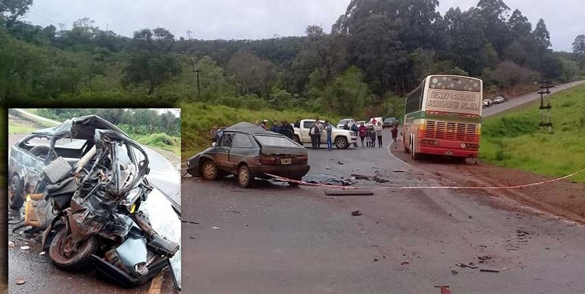 Mujer muere en choque frontal en la ruta 17