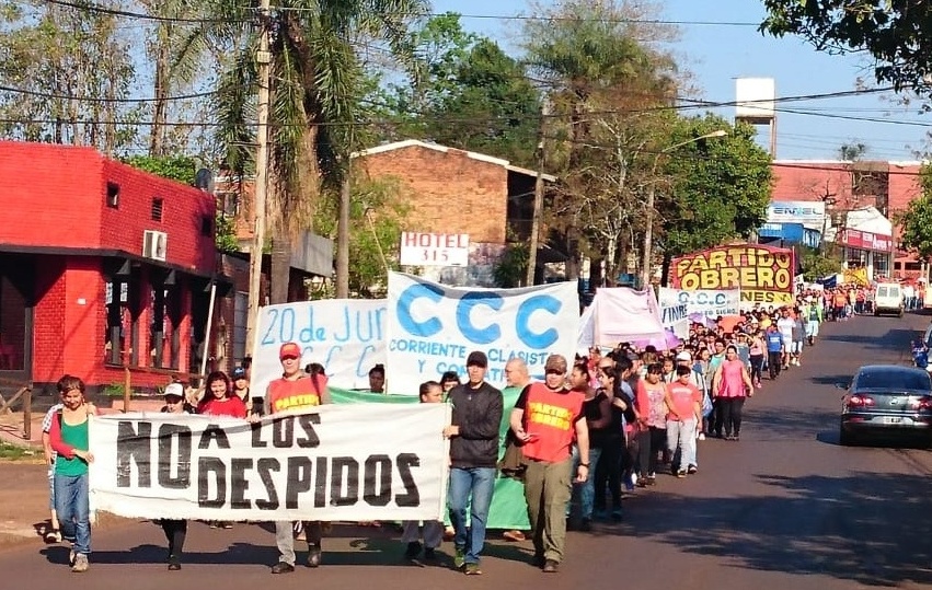 Marcha en Eldorado en el marco de paro nacional de ATE