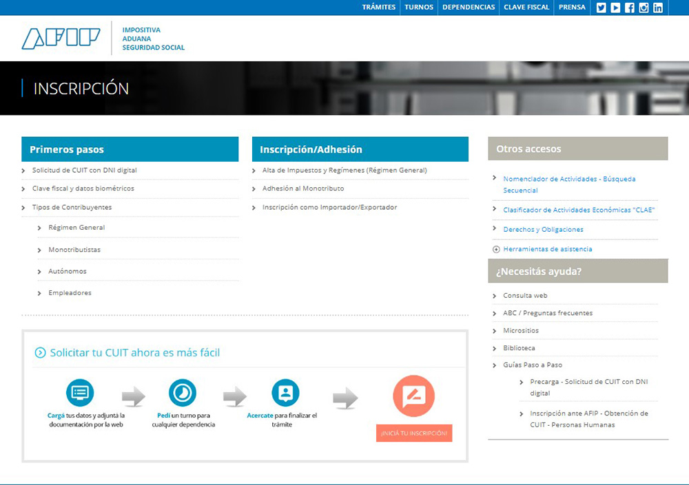 Desde este miércoles se podrá tramitar el CUIT en forma digital