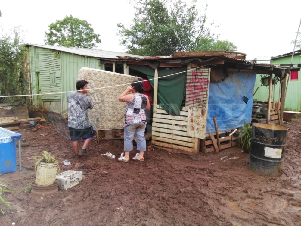 La chacra 237, tras el desborde del arroyo La Chancha