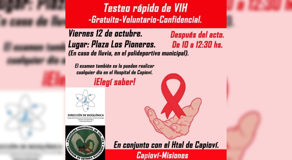 Testeo rápido de VIH en Capioví