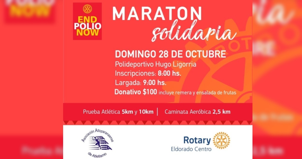 Proponen declarar de Interés Municipal la Maratón por el Día Mundial de la Poliomielitis