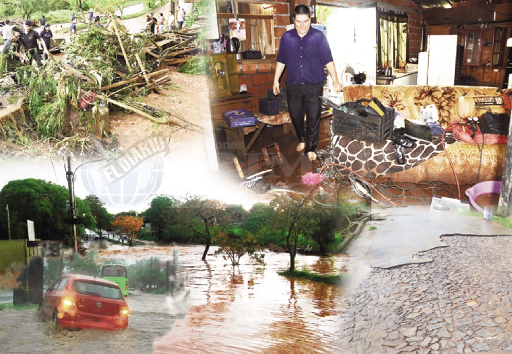 Temporal y estragos en Posadas