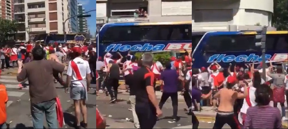 Hinchas de River agredieron al micro de Boca