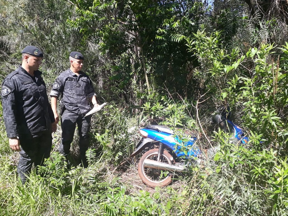 Moto robada fue encontrada en un yuyal