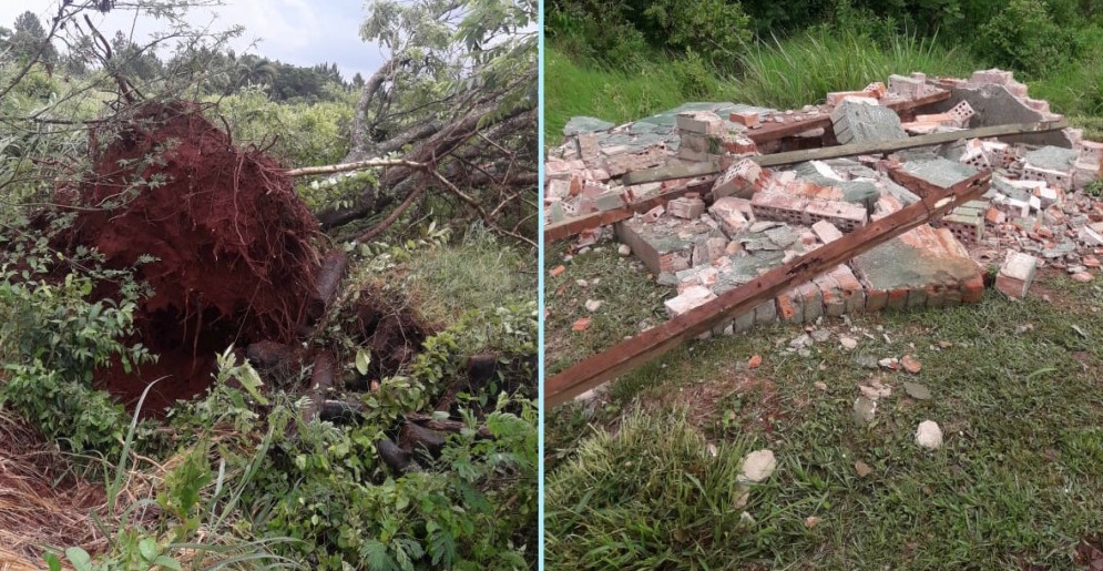 Un “mini” tornado afectó la zona rural de Corpus