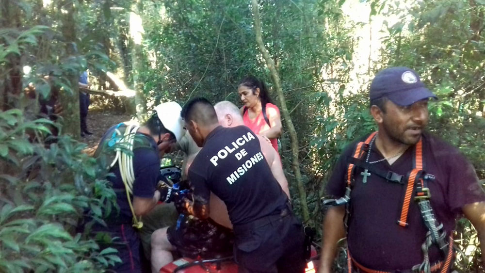 Turista chaqueño sufrió un ACV y debió ser rescatado del Salto La Olla
