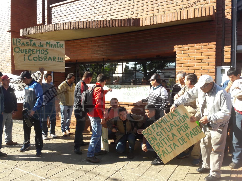 Protesta de madereros en Posadas