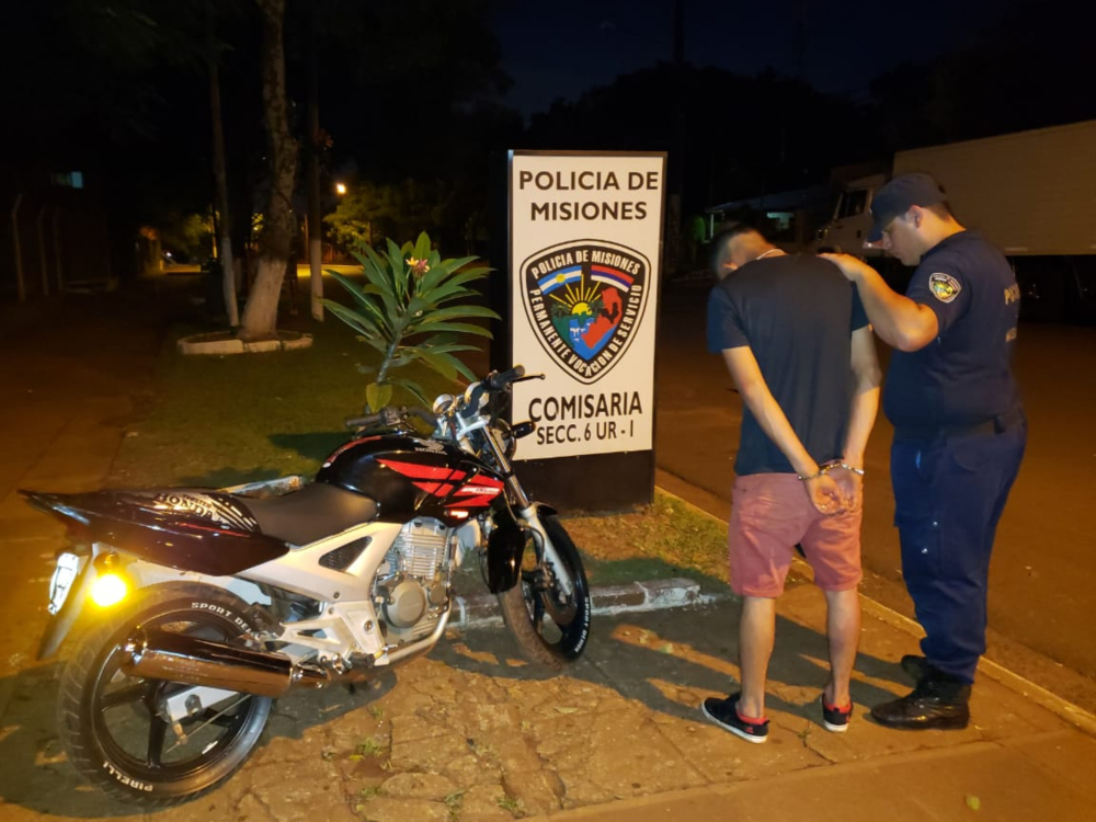 Estaba corriendo picadas, quiso escapar y terminó preso