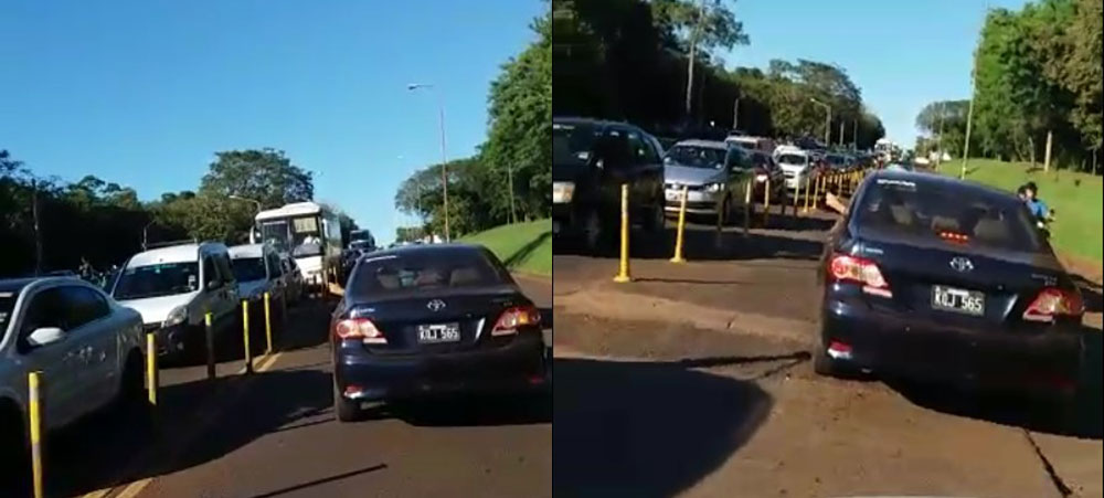 Bocinazo en Iguazú por la agilización del paso fronterizo