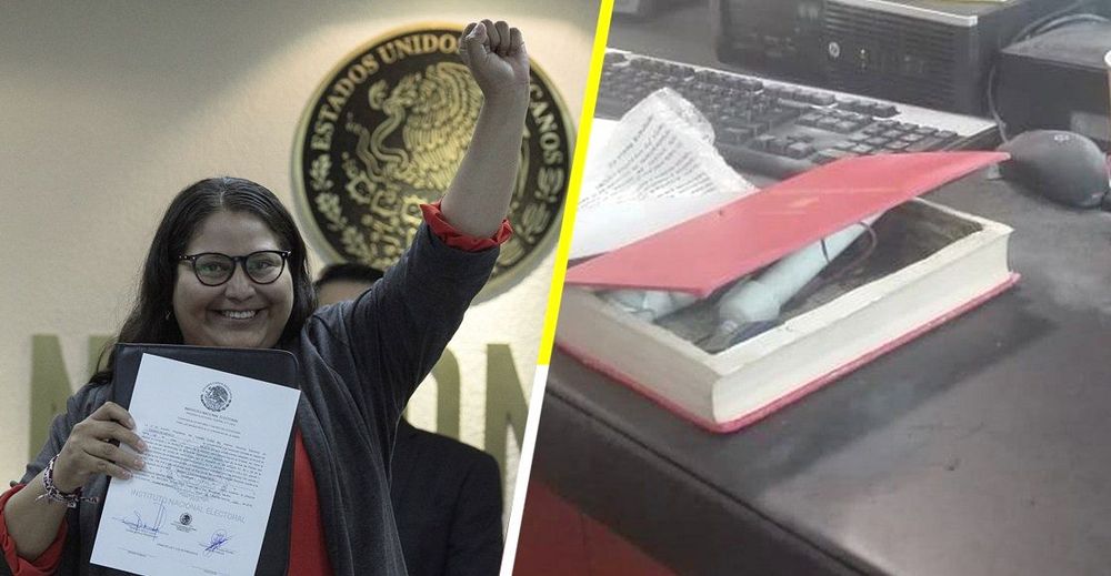 Una senadora mexicana resultó herida al estallarle un libro bomba