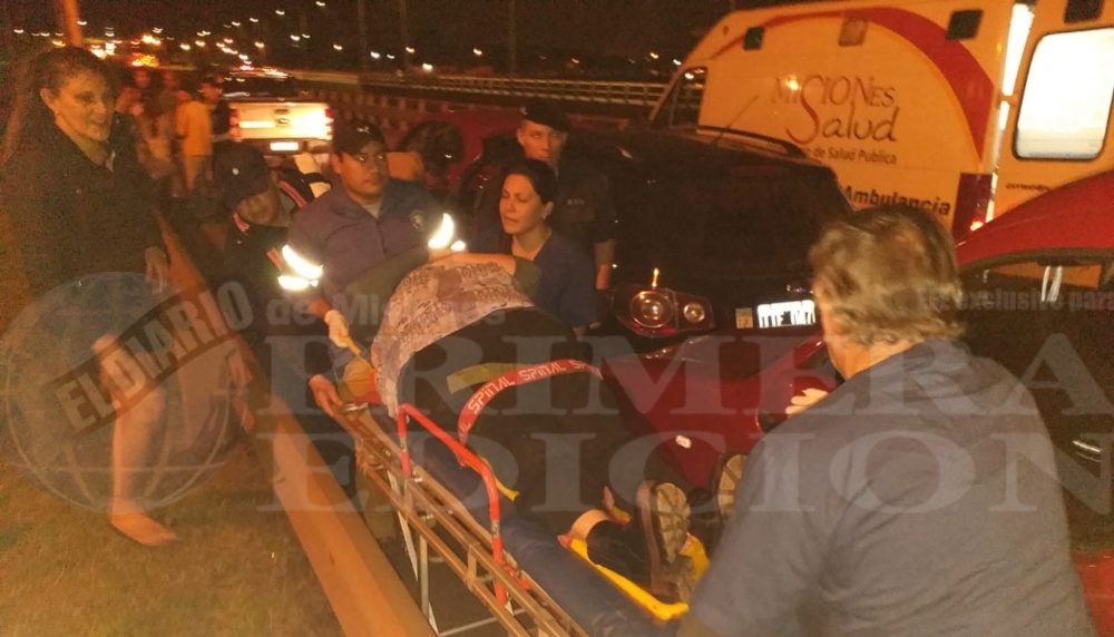 Choque múltiple en el ingreso a Posadas