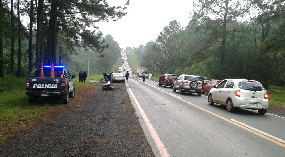 Corte en la ruta 12 por choque en Santo Pipó