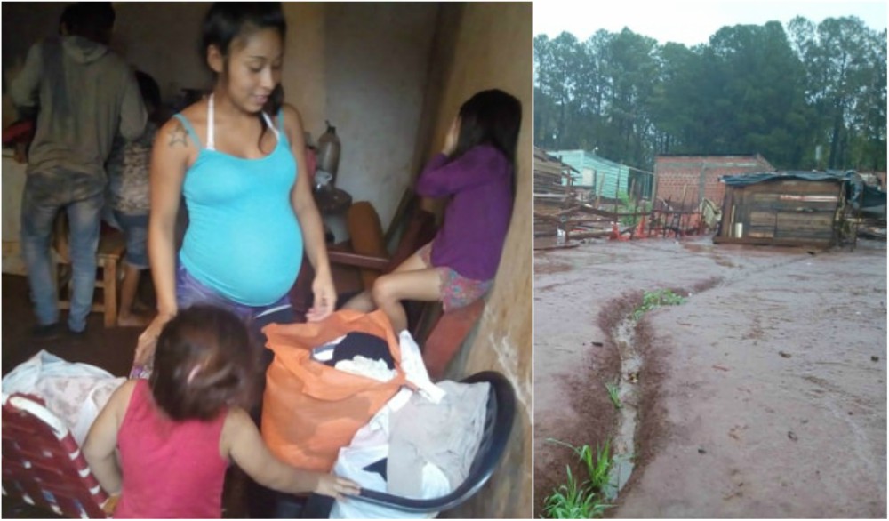 Vecinos piden ayuda para madre embarazada y su nena