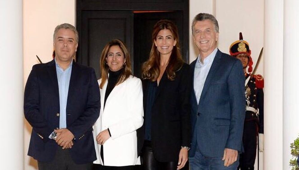 Macri recibe al presidente de Colombia en la Casa Rosada