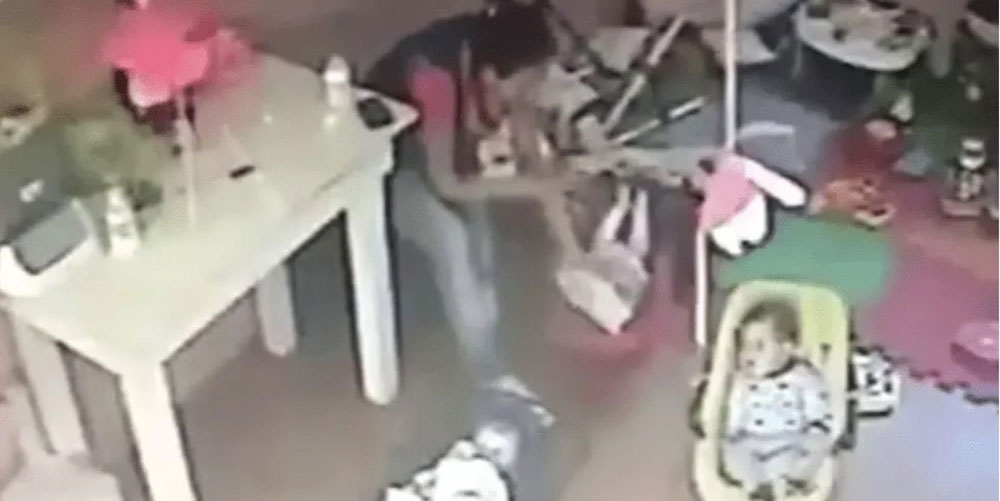 Dan a conocer video de una maestra jardinera cuando maltrataba a una beba