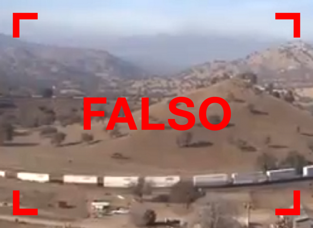 No, el video viral del tren que circula por una montaña no fue filmado en la Argentina sino en los Estados Unidos