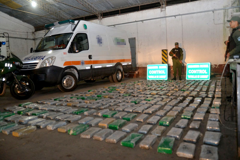 Transportaban marihuana en una ambulancia