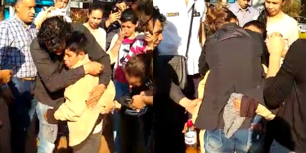 El reencuentro de Lucas con mamá y papá