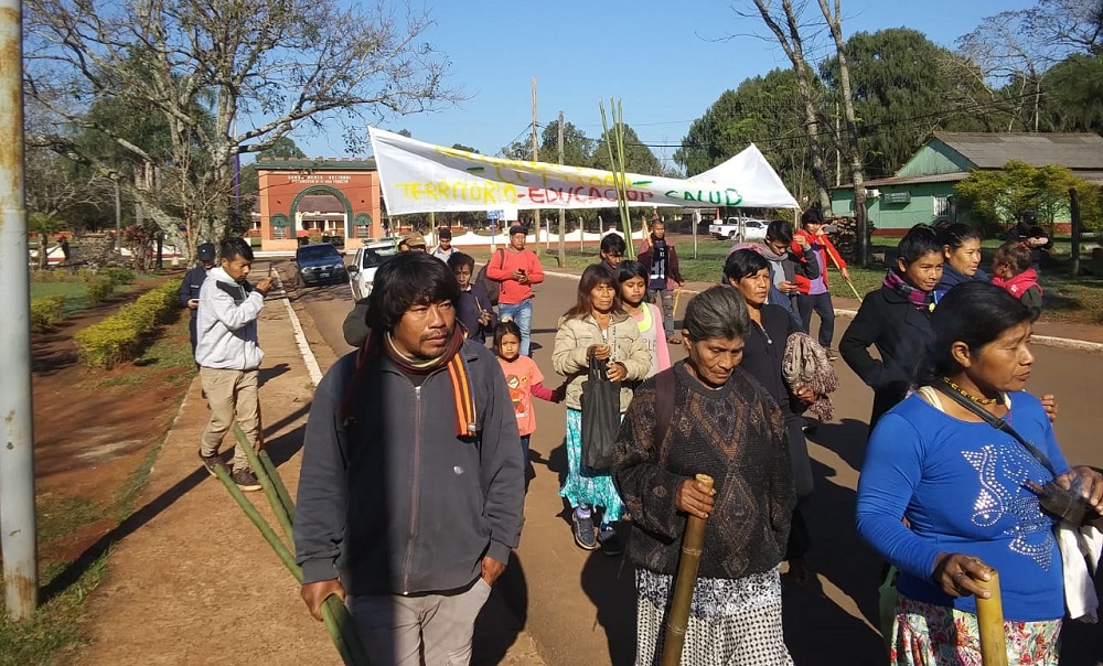 Comunidades mbya protestaron en las reducciones jesuíticas