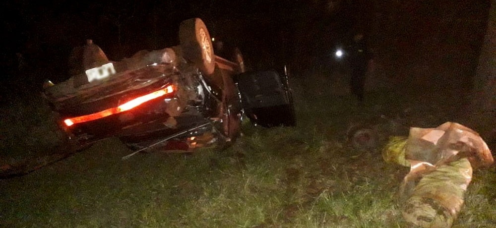 Tres hombres lesionados tras vuelco en la ruta 12