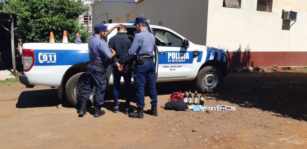 Preso por robar cigarrillos y bebidas