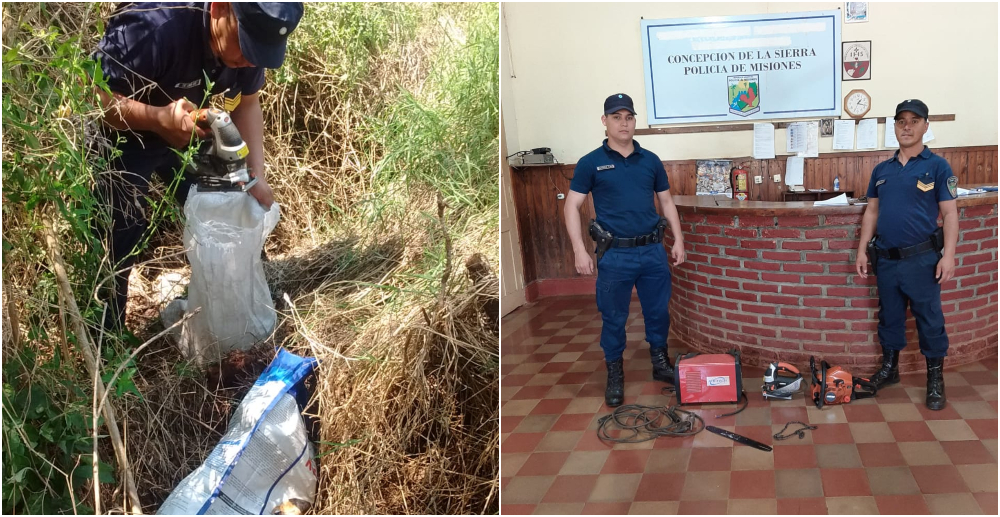 Recuperaron elementos robados en dos procedimientos