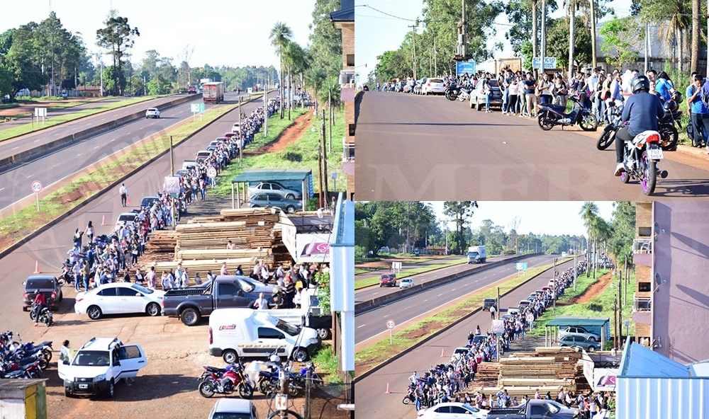 Casi 1.200 personas hicieron fila bajo el sol por un puesto de trabajo en Garupá