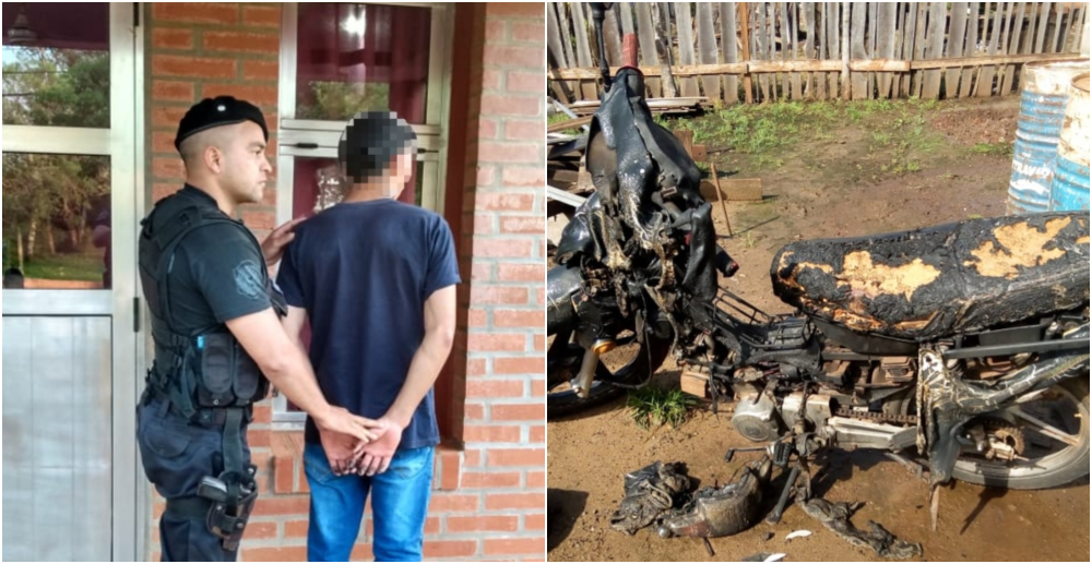 Un hombre detenido por incendiar la moto de su ex pareja