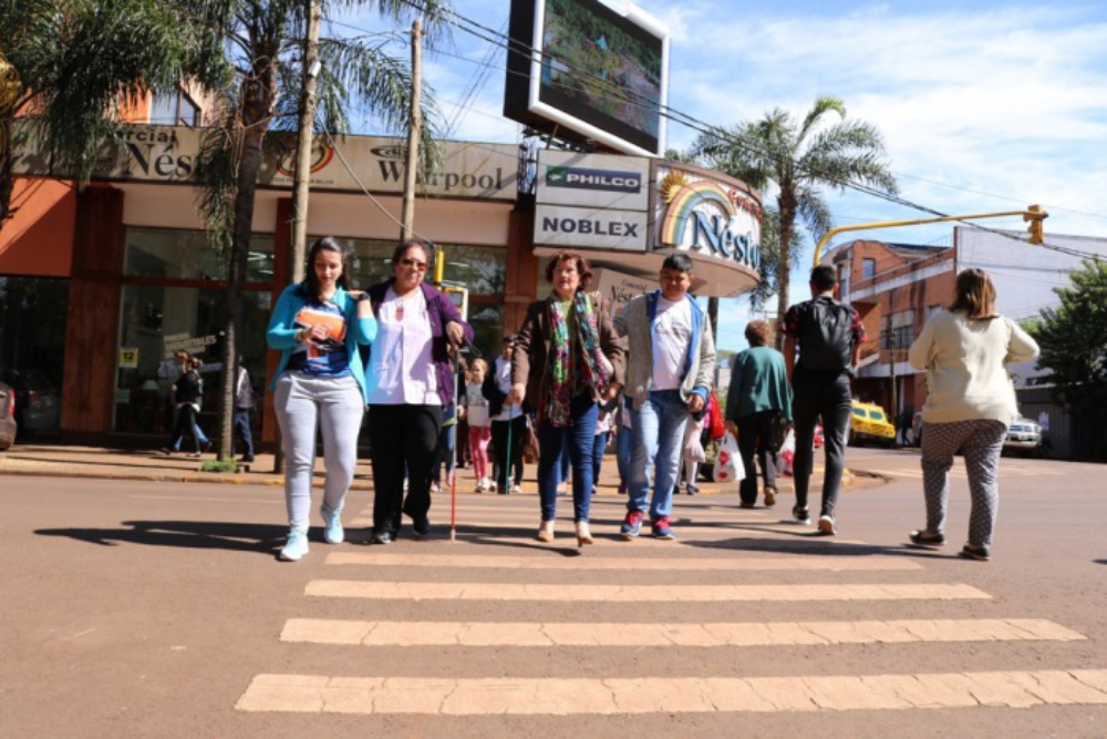 Ya funcionan en Oberá los semáforos sonoros