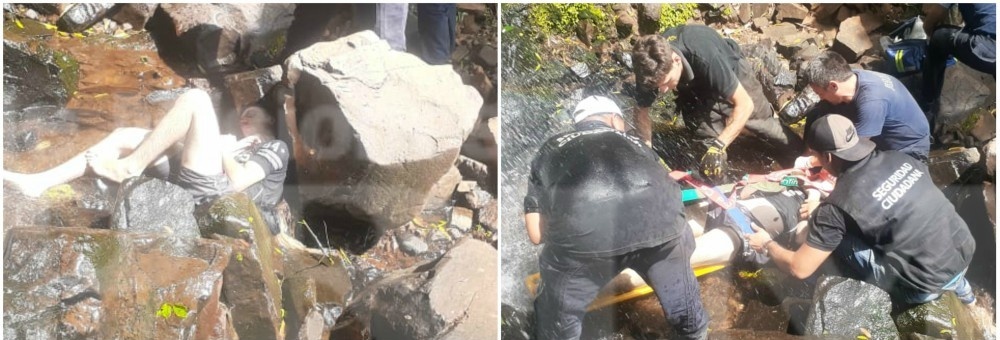 Turista cayó por un barranco en el Salto Mariposa de Iguazú