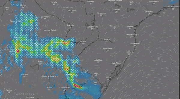 Alerta por lluvias y tormentas para Misiones