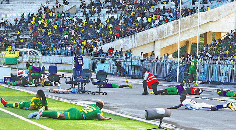 Un enjambre de abejas invadió un estadio de fútbol en pleno partido