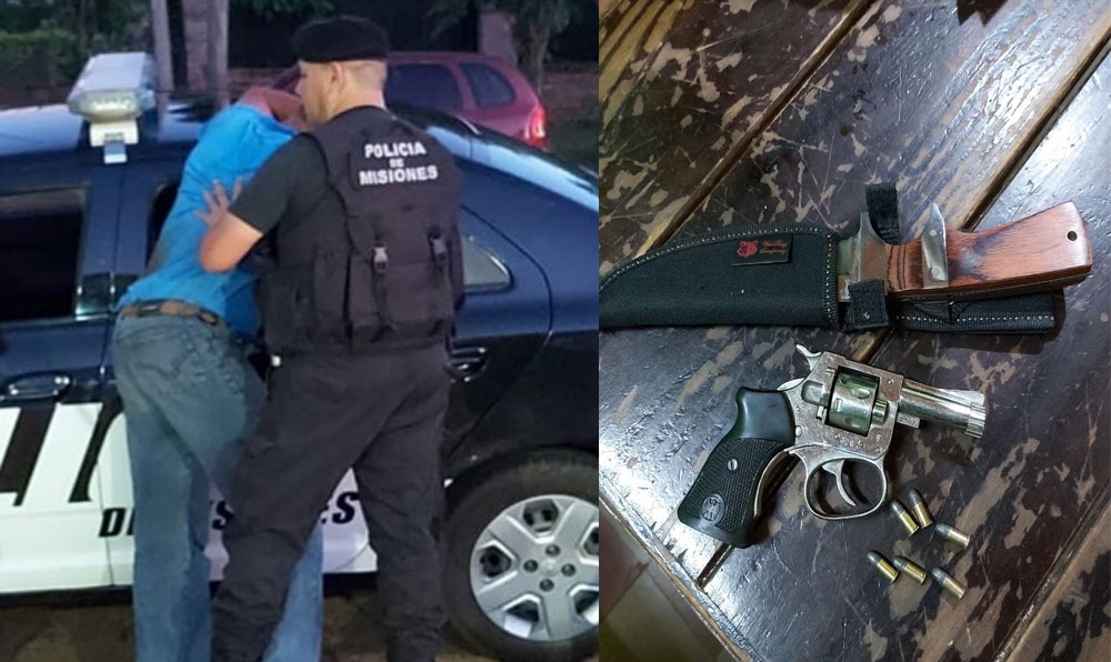 Ebrio y armado con un revólver causó pánico en un barrio de Apóstoles