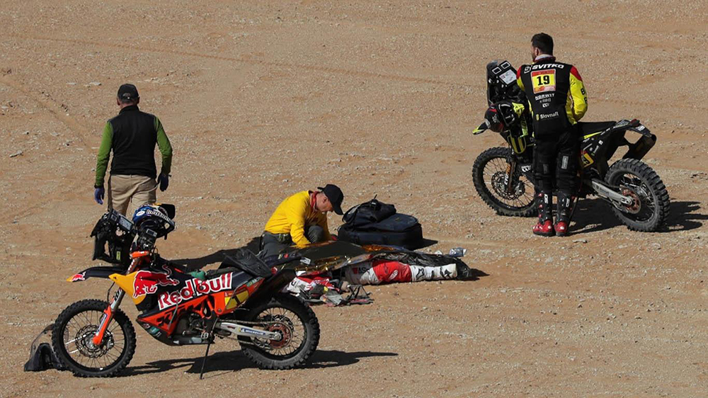 Motociclista fallece durante la séptima etapa del Rally Dakar