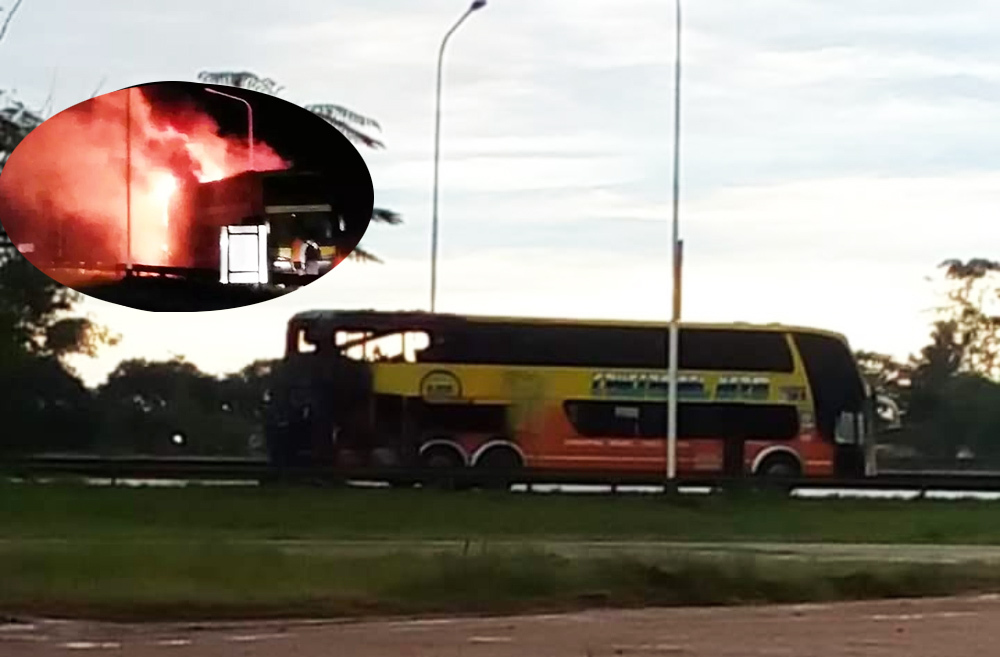 Ardió un colectivo de larga distancia en Paso de los Libres