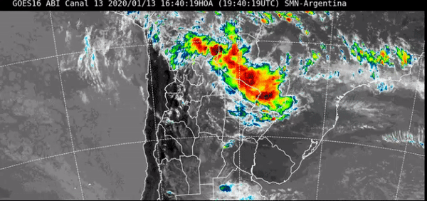 Rige el alerta por tormentas fuertes para la tierra colorada