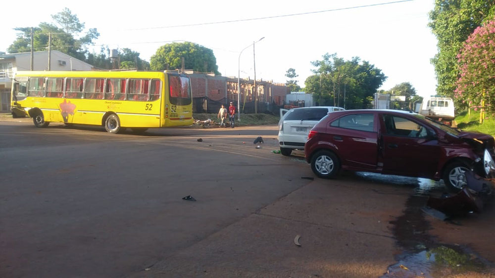 Triple colisión en Posadas